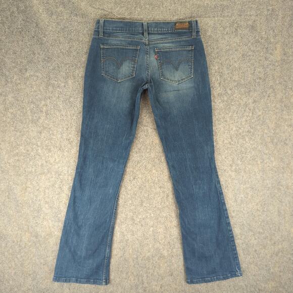 Levis 524 Jeans Womens 28x32 Too Superlow Blue Bootcut Stretch Denim Low Rise - Picture 2 of 11